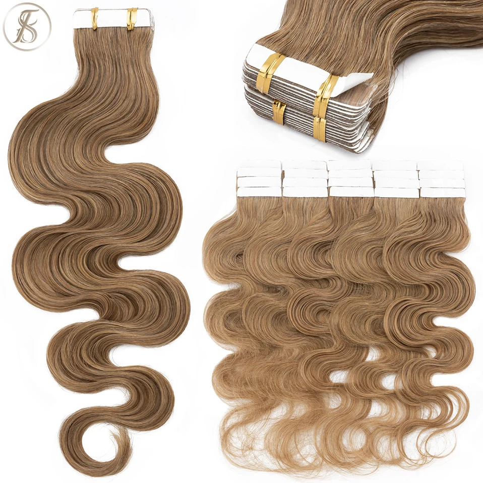 Invisible Tape In Extensions Real Hair - TESS 20 adet Dalgalı Bant İnsan