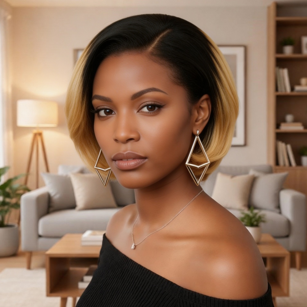 8 İnç Kısa Bob 13x4 Dantel Ön  - Glueless Wear And Go Human Hair Wig incelemesi ve fiyatı