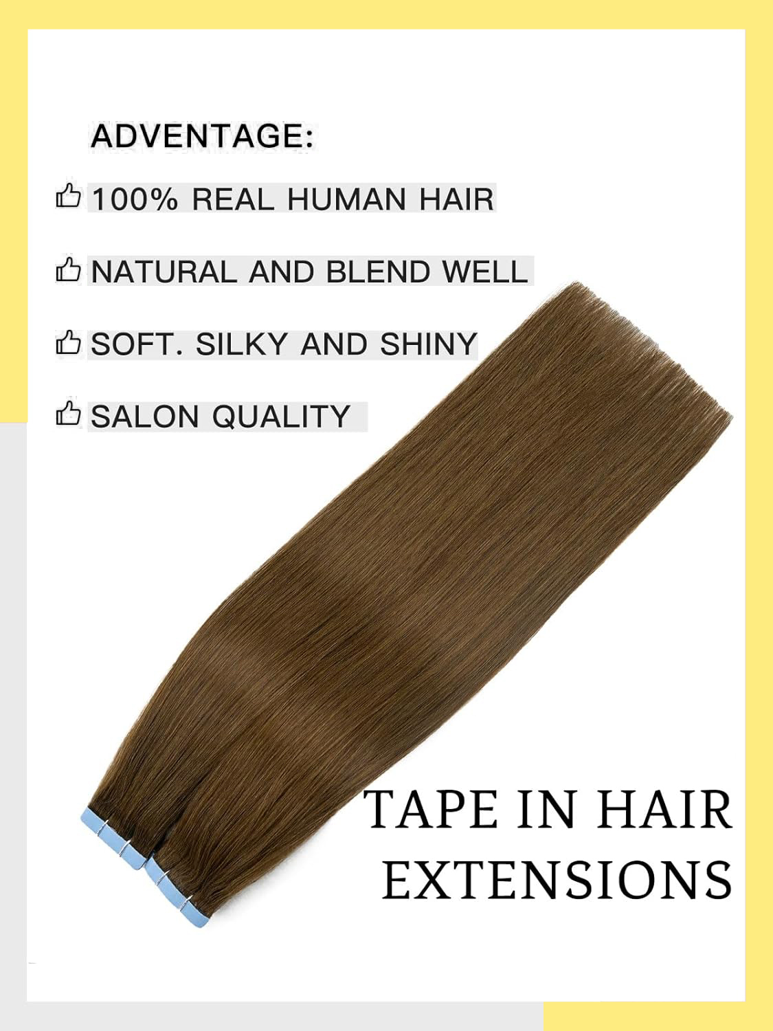% 100 İnsan Saçı Bant Düz Çift - Invisible Tape In Extensions Real Hair incelemesi ve fiyatı