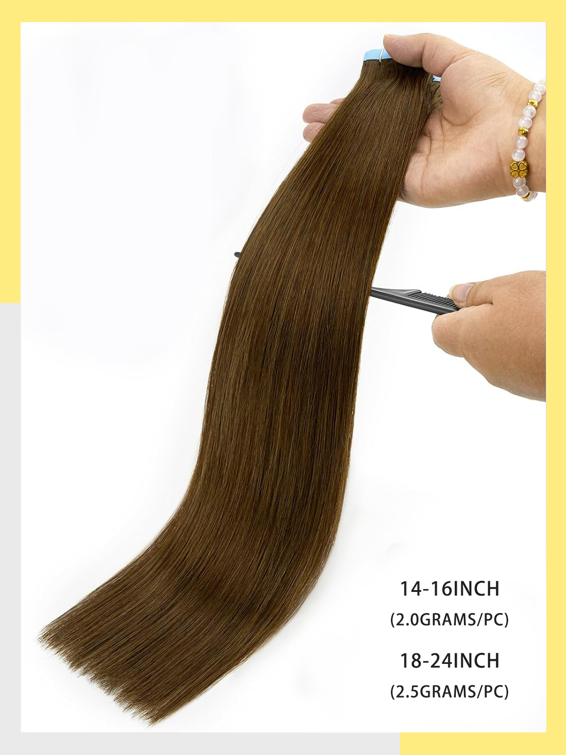 % 100 İnsan Saçı Bant Düz Çift - Invisible Tape In Extensions Real Hair incelemesi ve fiyatı