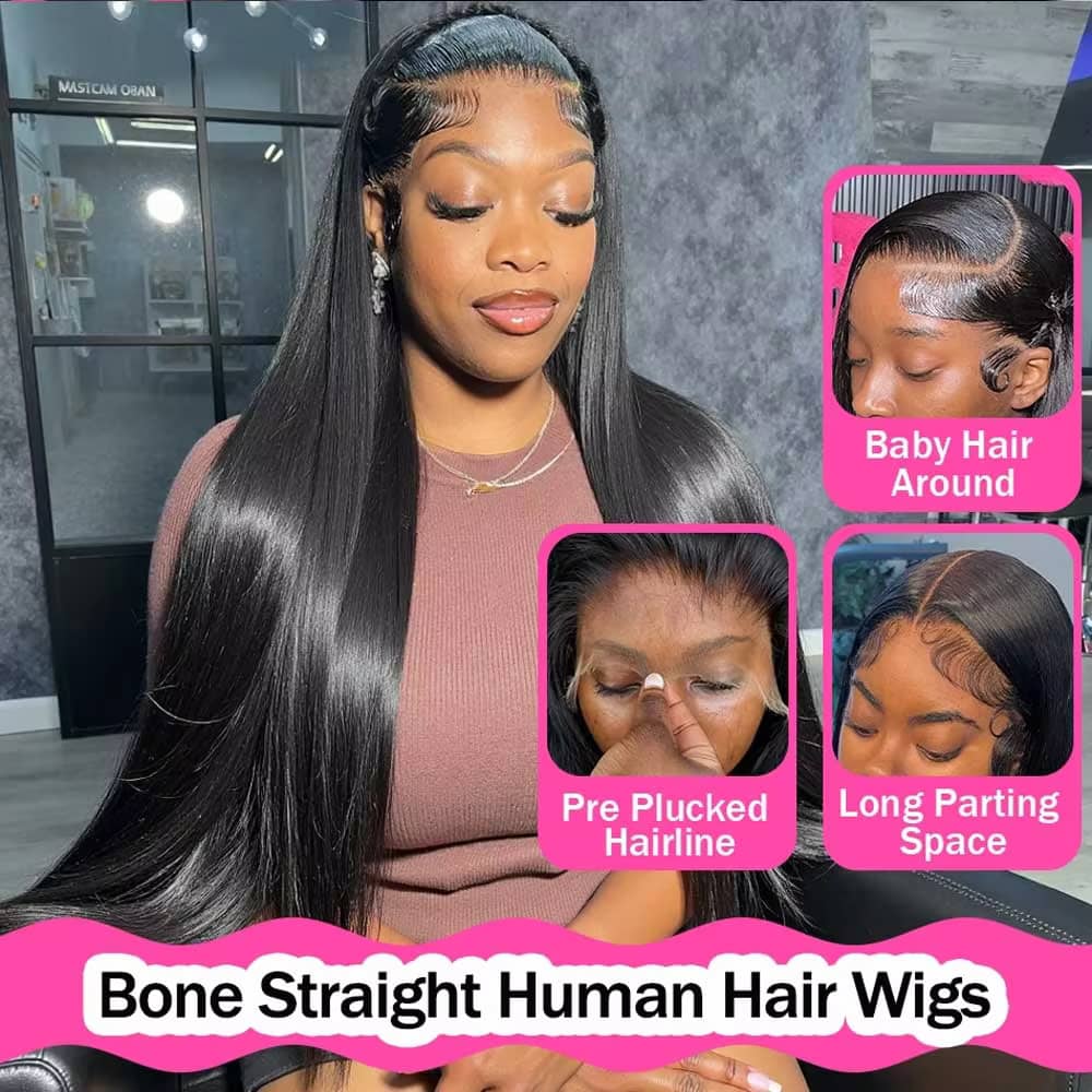 40-42 İnç Düz Gerçek Saç Peruk - Hd Lace Frontal Wig Human Hair Pre Plucked incelemesi ve fiyatı